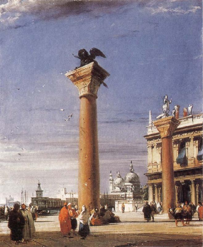 Richard Parkes Bonington The Column of St Mark in Venice